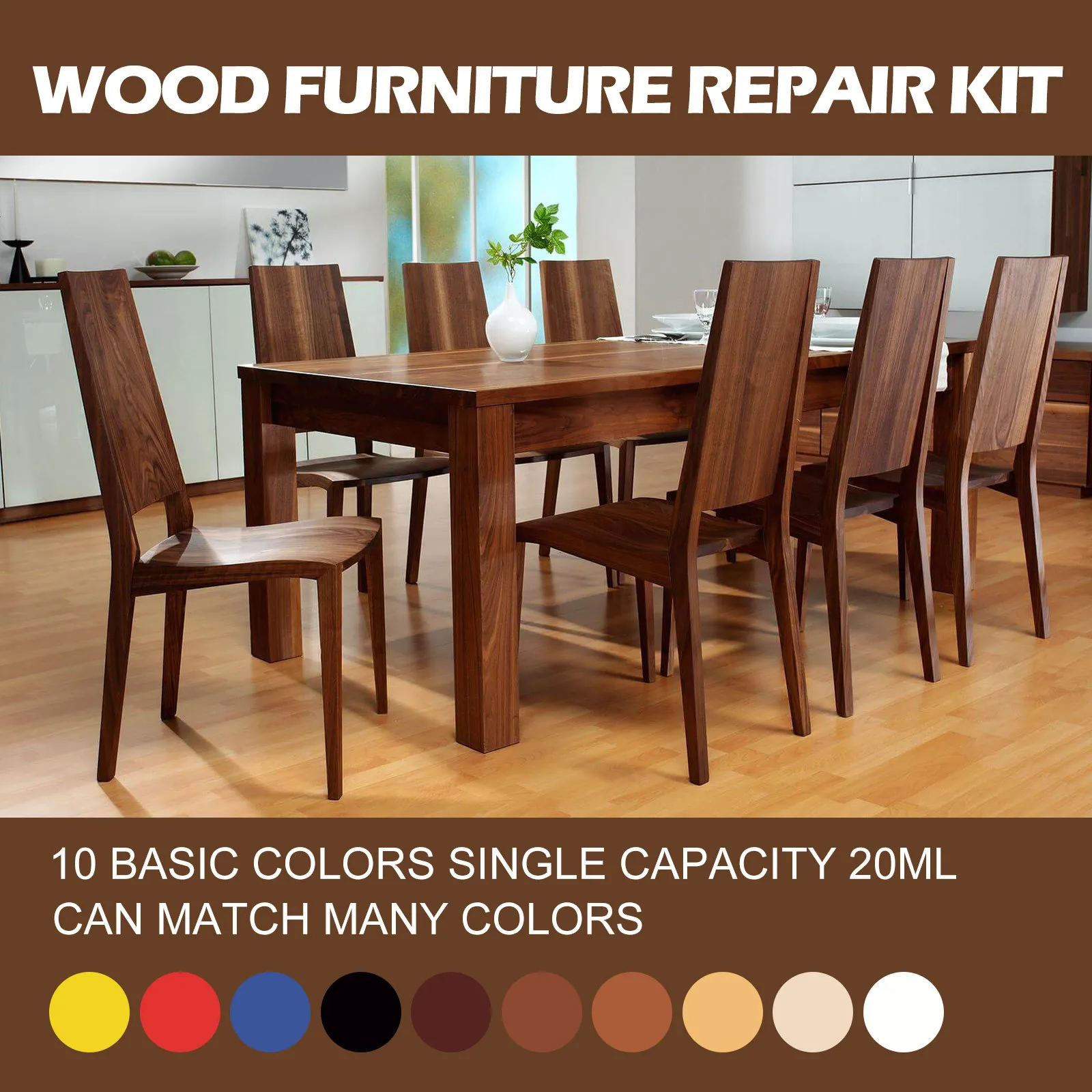 Ten-color wood furniture repair paste kit